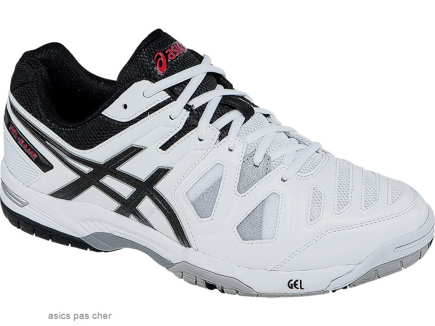 soldes chaussures tennis asics homme, Chaussures De Tennis Asics Gel-Game 5 Homme Blanc Onyx Chinese Rouge Th1710200